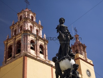 Peace Statue Basilica Guanajuato Mexico