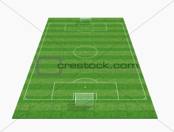 3d empty soccer field
