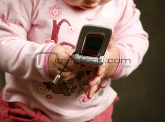 Child with the phone