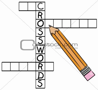 pencil filling in crossword puzzle