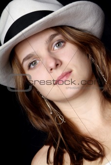 woman with hat