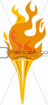 Flaming torch