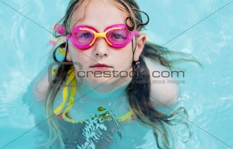 portrait of swimming girl
