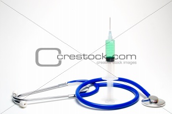 Syringe and Stethoscope