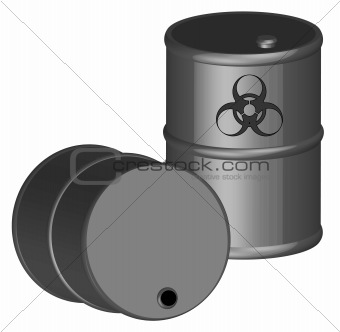 barrels with biohazardous chemicals
