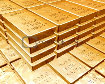 stacks of gold bars
