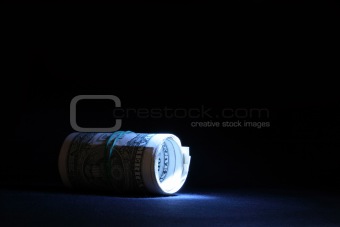 Money on light