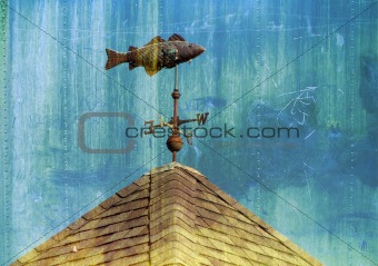 A Cape Cod weather vane with texture.
