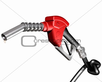 Gas pump with knotted hose