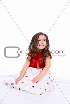 beautiful toddler in holiday dress