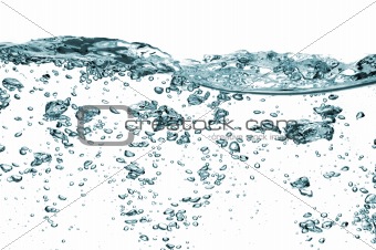 Air bubbles isolated over white