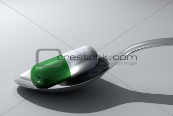 Pill in spoon