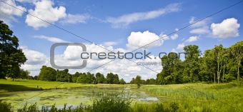 The lake at lydiard park Swindon