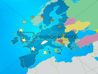 Map of The European union 2