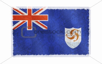 Flag of Anguilla on old wall background, vector wallpaper, texture, banner, illustration