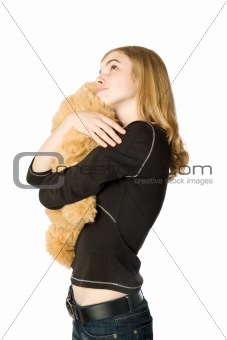 Girl with a Teddy bear