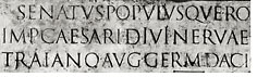 Inscriptions on Trajan's column in Rome