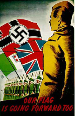 Cartel de propaganda para reclutar británicos en las tropas nazis