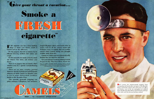 Doctor smoke a fresh Camel