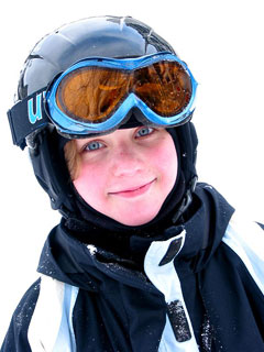 Girl ski smile