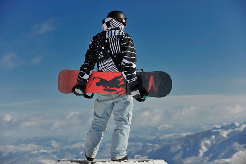 Snowboarder portrait